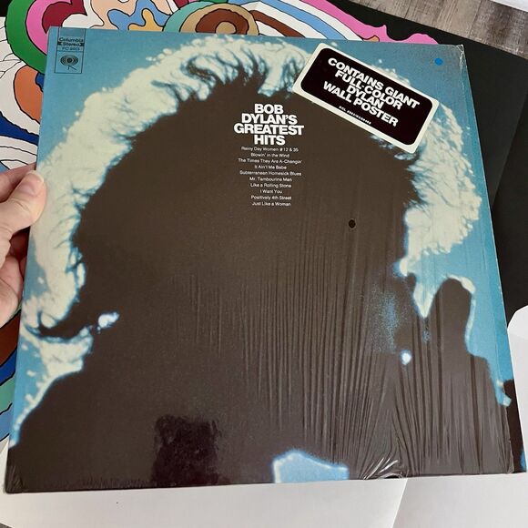 Bob Dylan Greatest Hits 1972 Vinyl LP & Poster Milton Glaser Pop Art KCS9463 - Picture 2 of 8